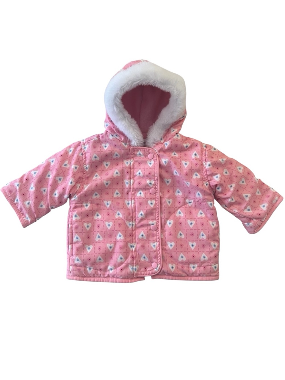 Vintage 90s Reversible Pink Winter Baby Coat